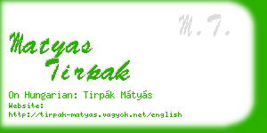 matyas tirpak business card